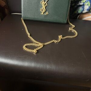 Saint Laurent Dark Green Leather Wallet